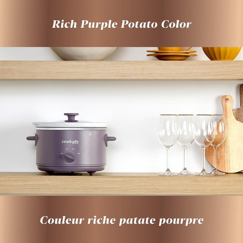 Crock-Pot Design Series 4.5 Quart Manual Slow Cooker, Purple Potato
