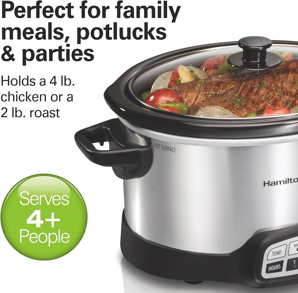 Hamilton Beach Set & Forget 4 Quart Programmable Slow Cooker