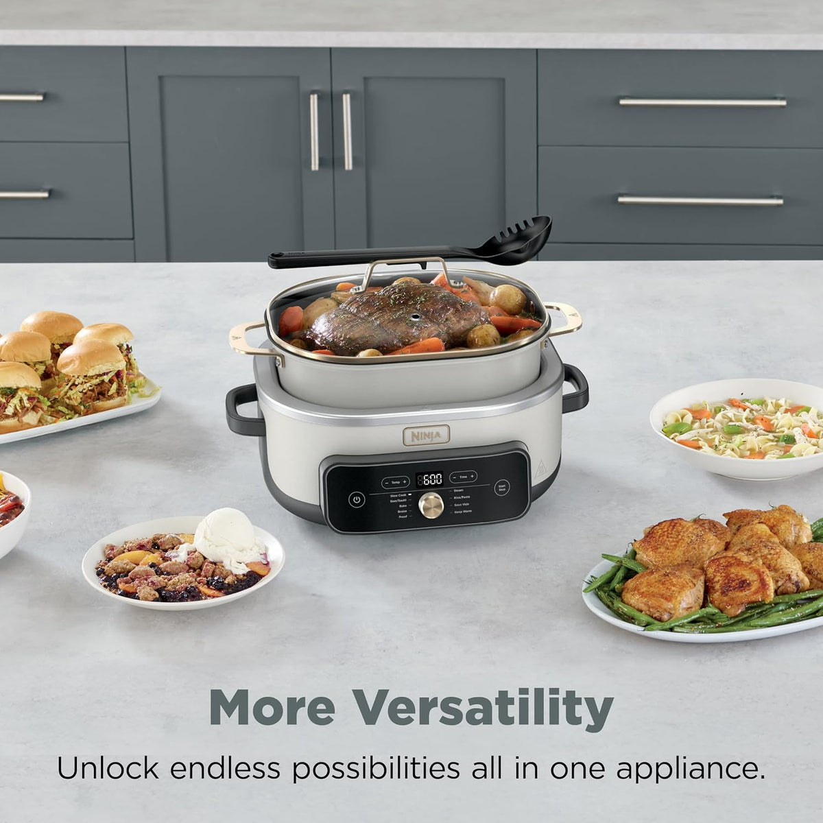Ninja® PossibleCooker™ PRO Plus, 8.5-qt, Amazon Exclusive Bone & Champagne