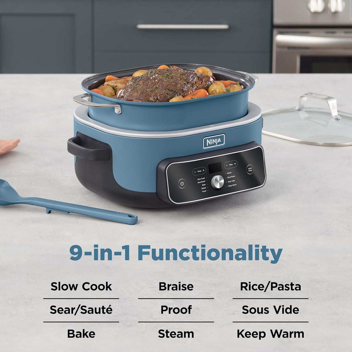 Ninja® PossibleCooker™ PRO Plus 9-in-1, 8.5-qt, Blue Macaron, MC2001