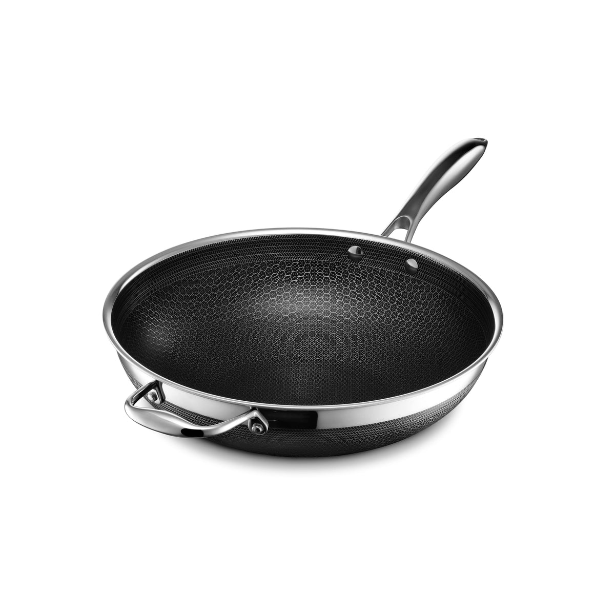 HexClad 10" Hybrid Nonstick Wok, Dishwasher and Oven Safe, Induction-Ready