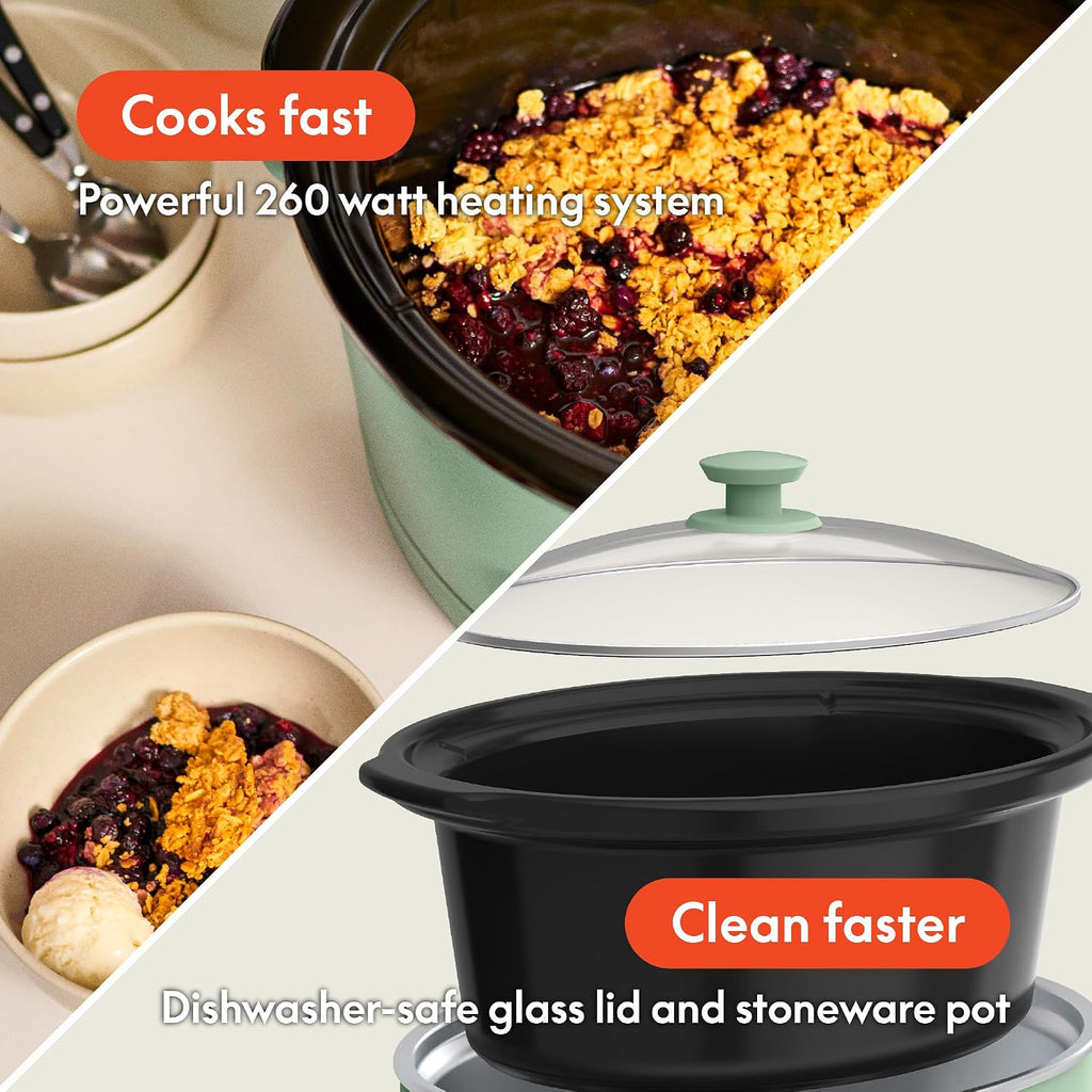 bella SAVOR 6qt Programmable Non-Toxic Slow Cooker, Seaglass