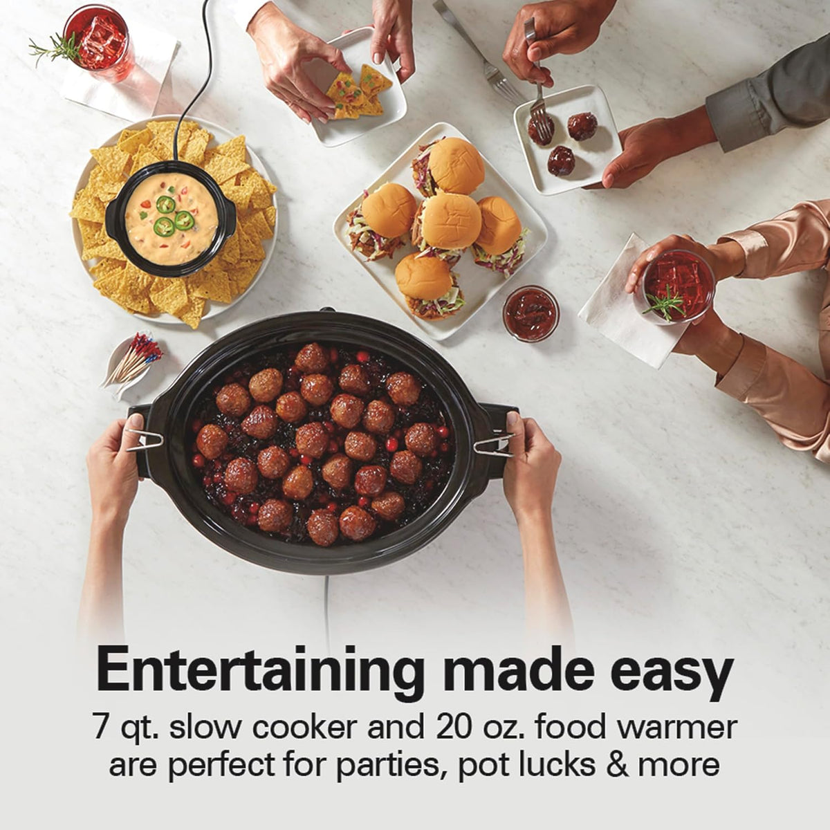 Hamilton Beach 7 Quart Stay or Go Portable Programmable Slow Cooker
