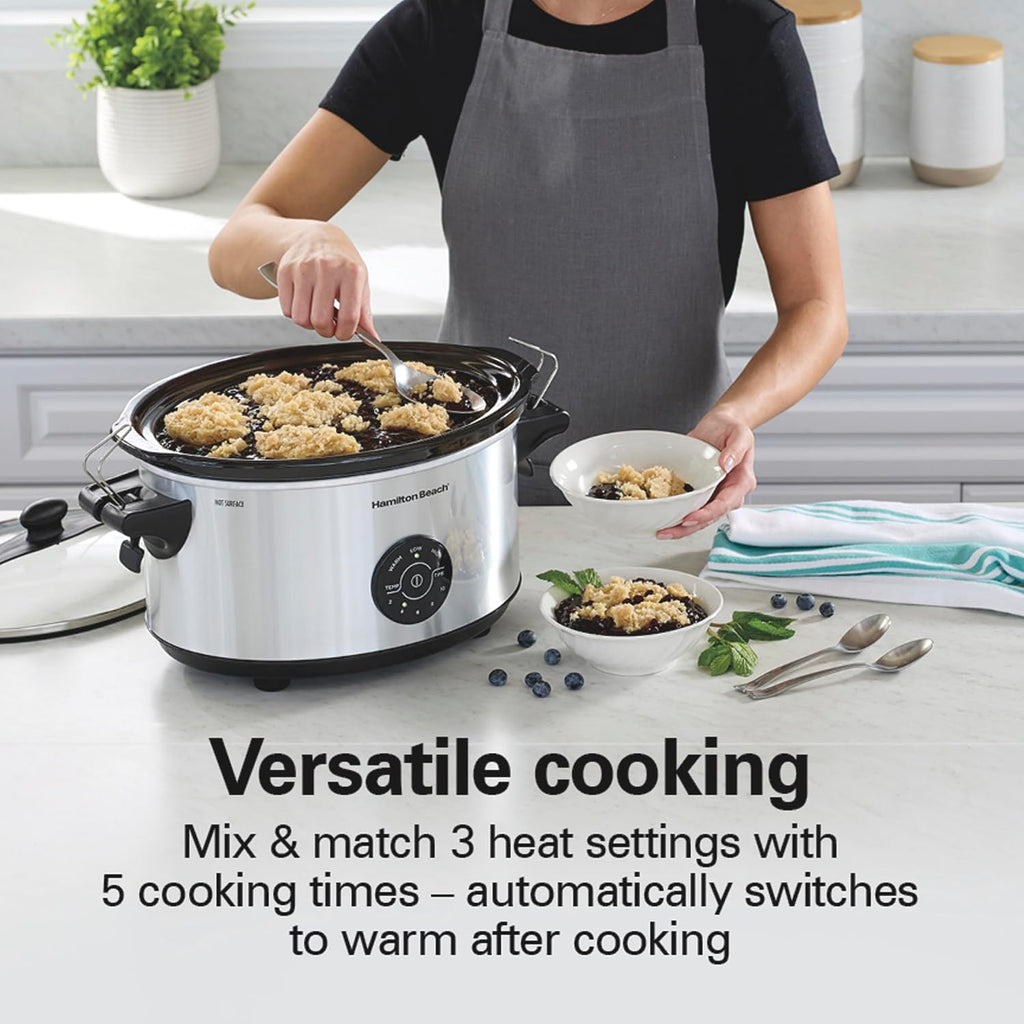 Hamilton Beach 7 Quart Stay or Go Portable Programmable Slow Cooker