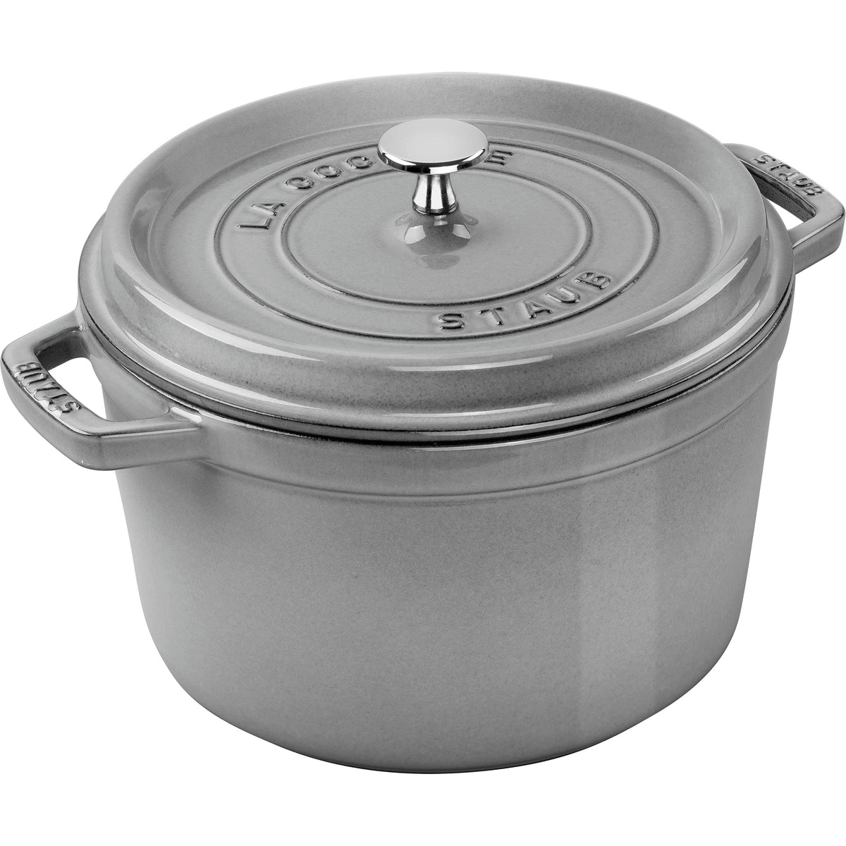 STAUB Cast Iron Dutch Oven 4-qt Round Cocotte, Made in France, Serves 3-4, White