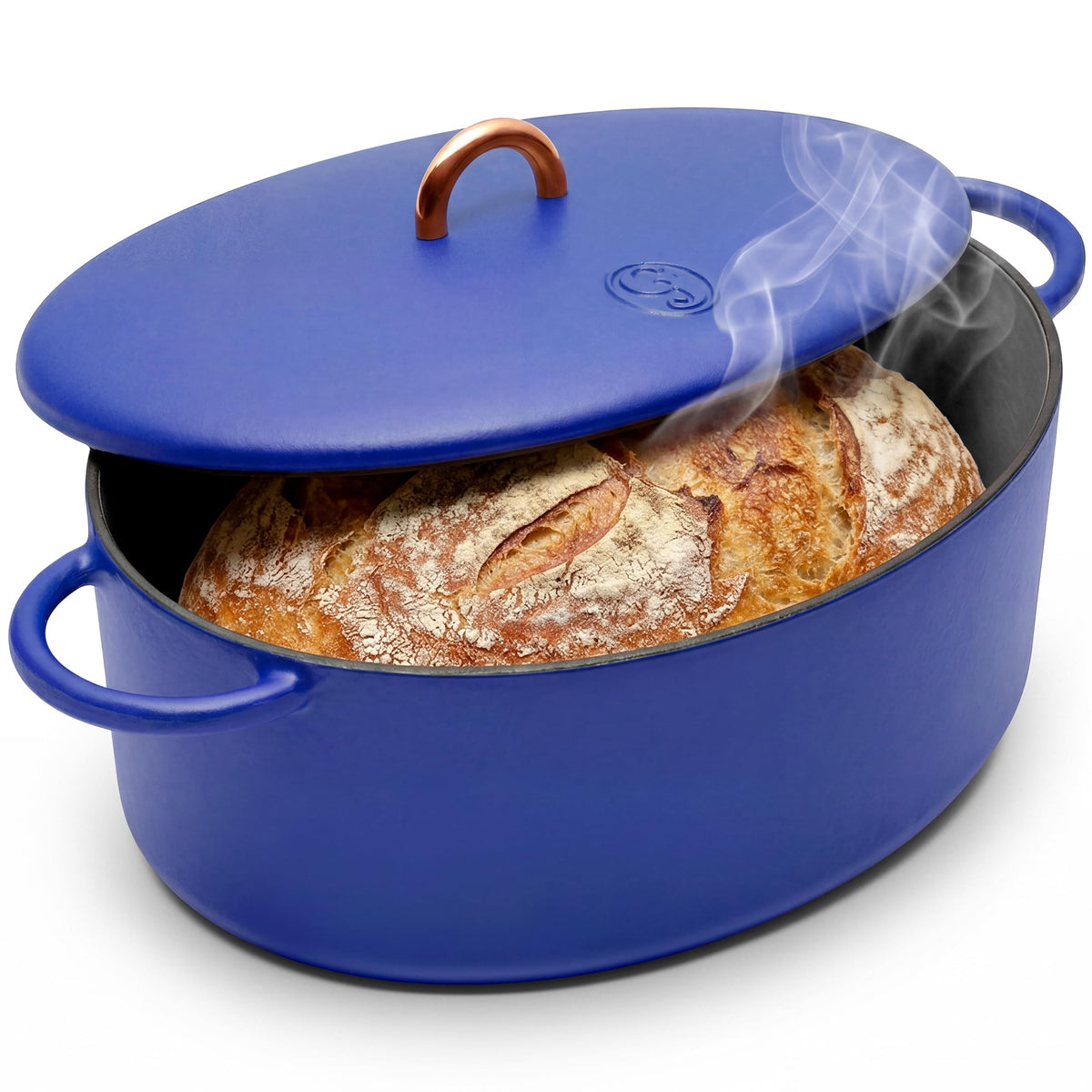 Great Jones 6.75 Quart Enameled Cast Iron Dutch Oven Pot w/Lid (Taffy)