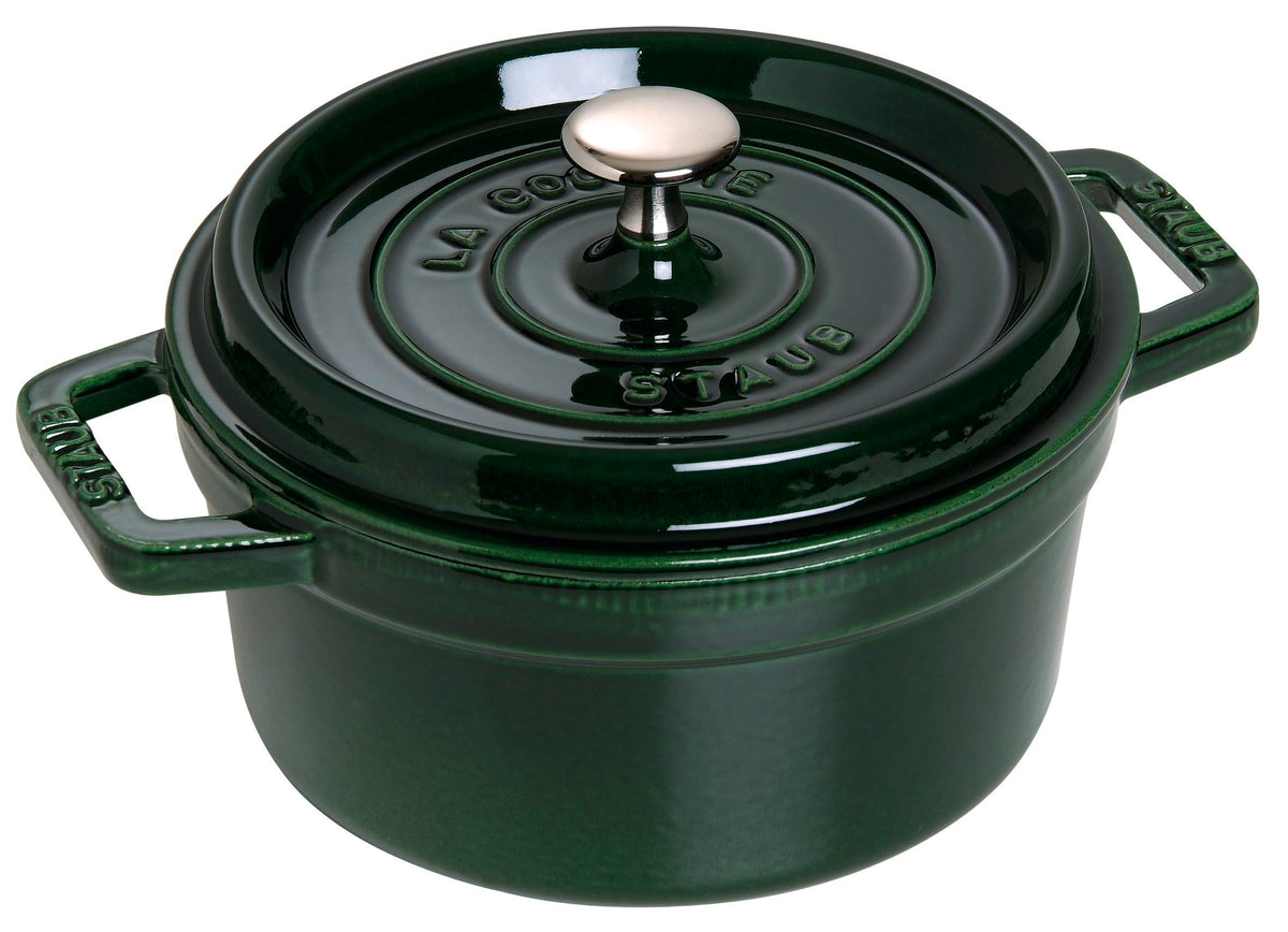 STAUB Cast Iron Round Cocotte, Dutch Oven, 2.75-quart, serves 2-3, Made in France, Cherry