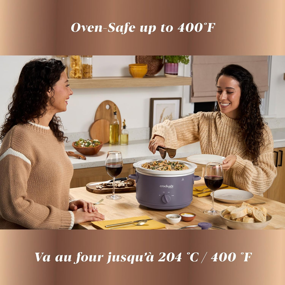 Crock-Pot Design Series 4.5 Quart Manual Slow Cooker, Purple Potato