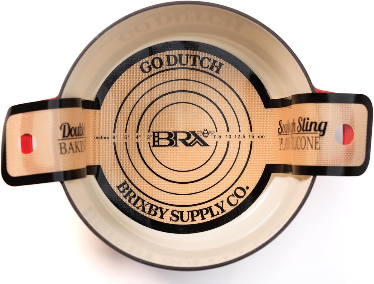 Brixby 5 QT Sourdough Dutch Oven, Enameled Cast Iron with Skillet Lid