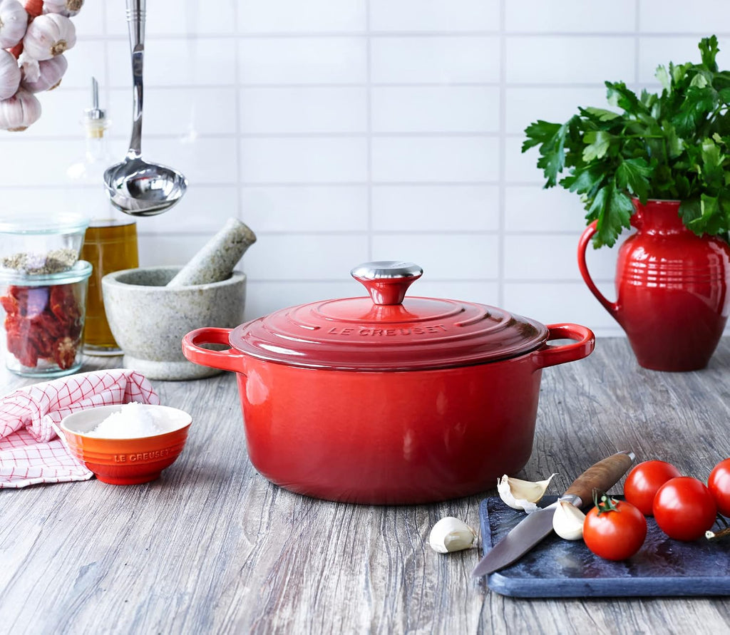 Le Creuset Enameled Cast Iron Round Dutch Oven, 5.5 qt., Cerise