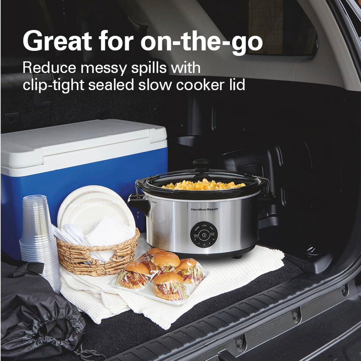 Hamilton Beach 7 Quart Stay or Go Portable Programmable Slow Cooker