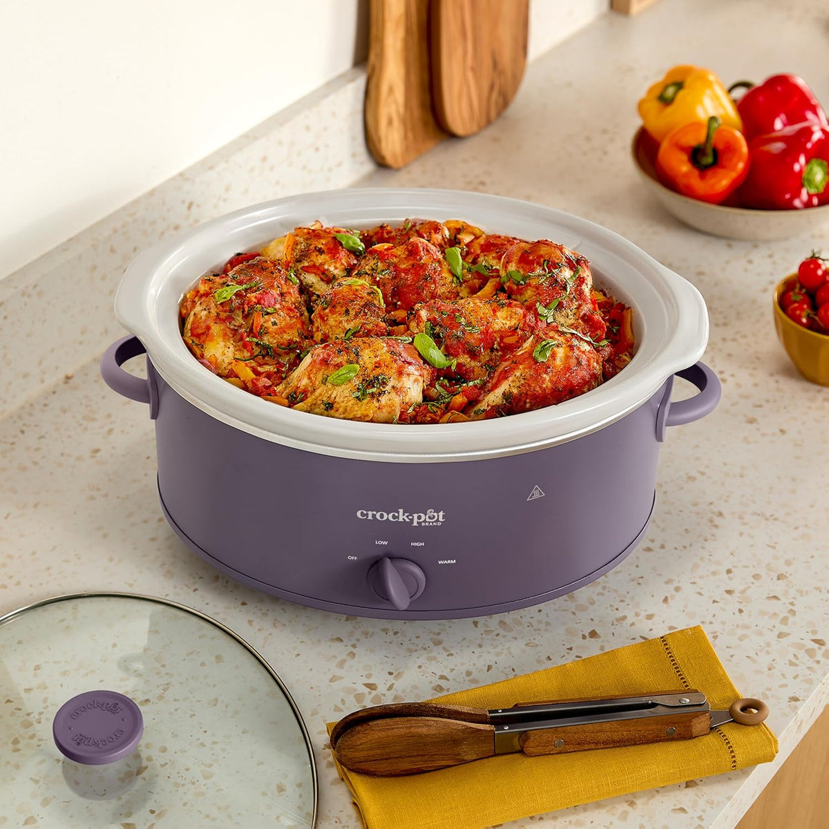Crock-Pot® Design Series 7-Quart Manual Slow Cooker, Purple Potato
