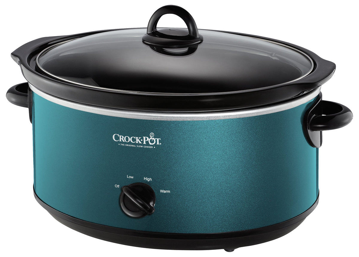 Crock-Pot 7-Quart Manual Slow Cooker, Family Size Serves 8+ People & Fits 6-lb Roast, Removable Stoneware with Warming Setting, Dishwasher Safe for Easy Cleanup, Stainless Steel