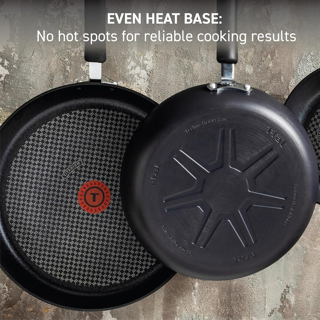 T-Fal Ultimate Hard Anodized Nonstick Wok 14 Inch, Oven Broiler Safe 350F, Non Stick Stir-Fry Pan, Cookware, Pots and Pans, Kitchen, Versatile Deep Frying, Sauté, Braise, Stew, Dishwasher Safe, Onyx