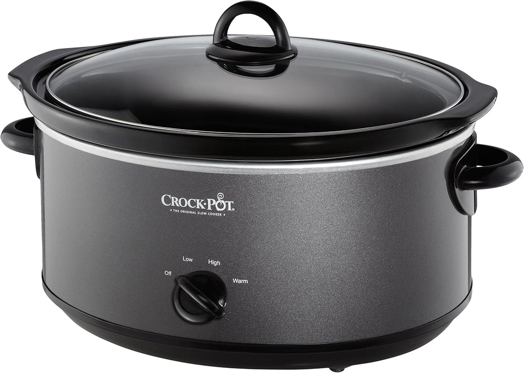 Crock-Pot 7-Quart Manual Slow Cooker, Family Size Serves 8+ People & Fits 6-lb Roast, Removable Stoneware with Warming Setting, Dishwasher Safe for Easy Cleanup, Turquoise