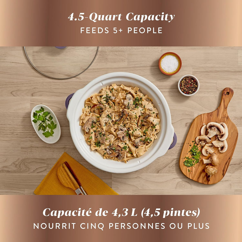 Crock-Pot Design Series 4.5 Quart Manual Slow Cooker, Purple Potato