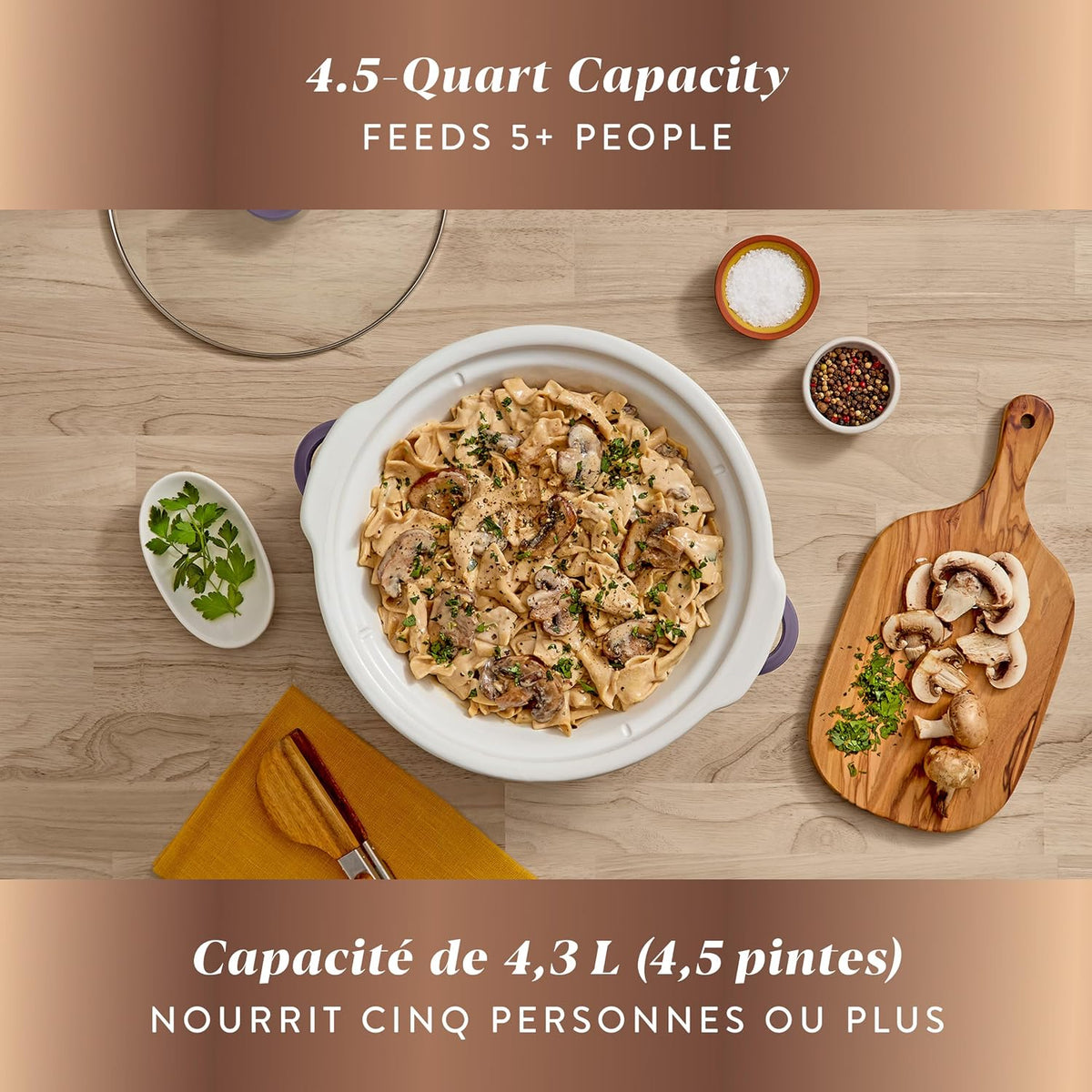Crock-Pot Design Series 4.5 Quart Manual Slow Cooker, Purple Potato