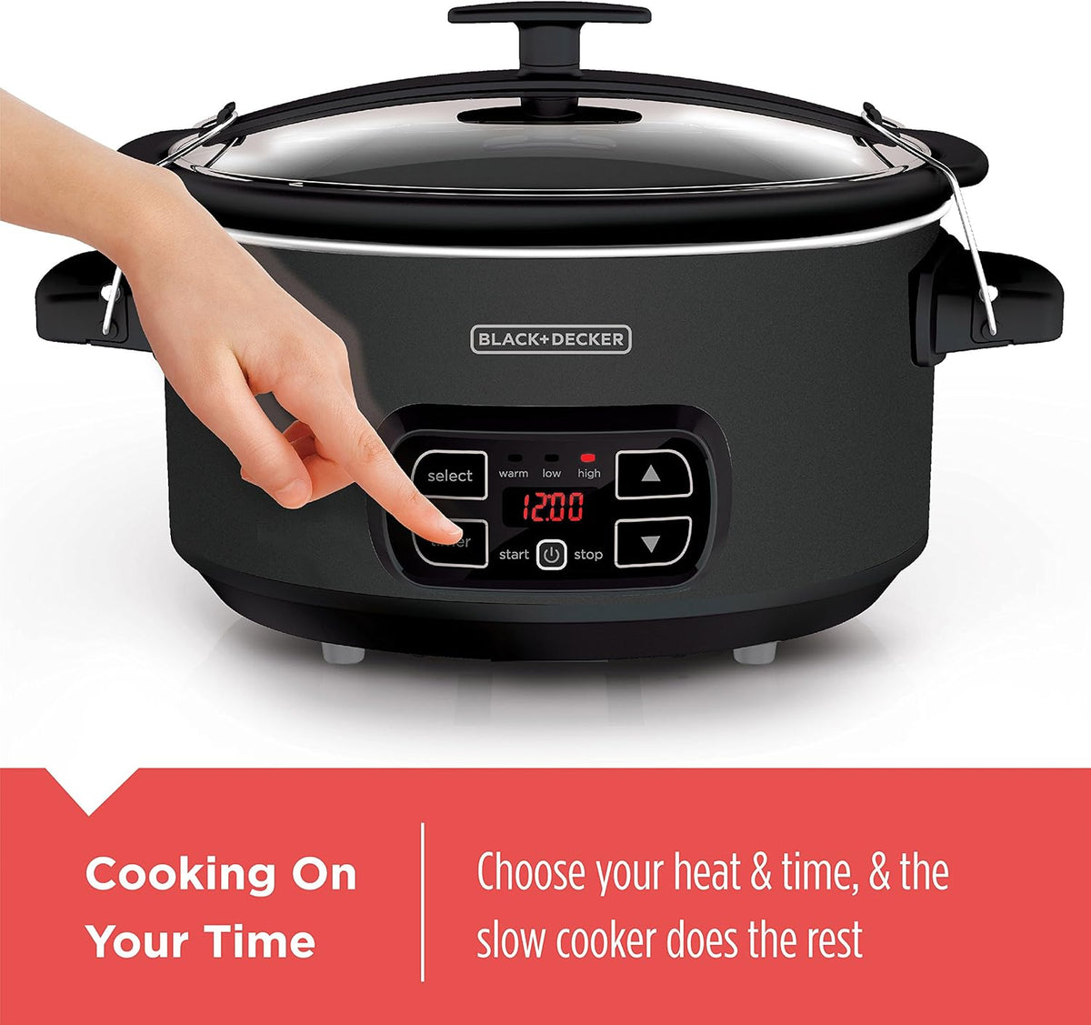 BLACK+DECKER 7-Quart Chalkboard Slow Cooker